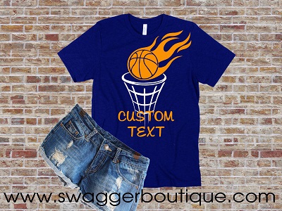 Custom Text Basketball